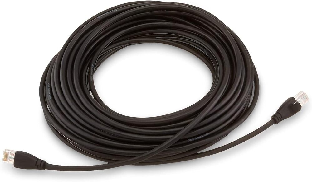 Amazon Basics Cat 6 Gigabit Ethernet Patch Black Cable RJ45 1000Mhz Copper 50 Ft